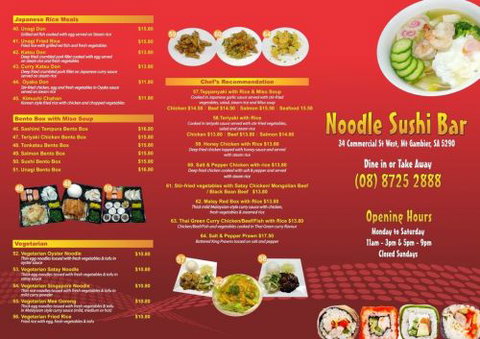 Noodle Sushi Bar Mount Gambier - Pubs Perth 1