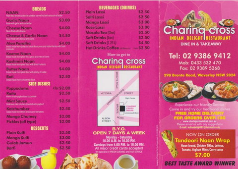 Charing Cross Indian Delight Restaurant - Pubs Perth 0